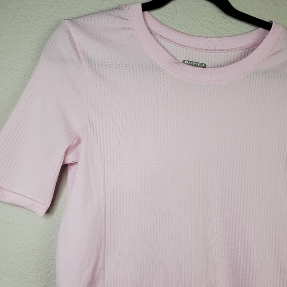 {Athleta} Pink Short Sleeve Lightweight Tee - Picture 4 of 6